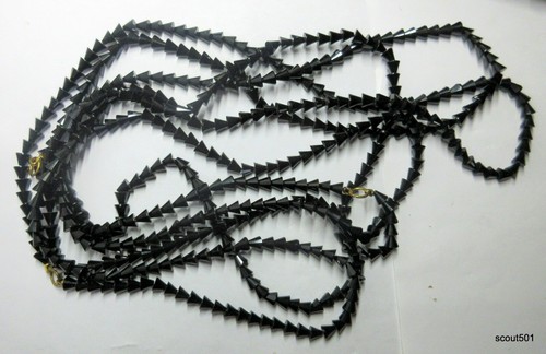 3 perle a cono sfaccettate getto cristallo Swarovski 5400 infinite senza nodi collane 30" - Foto 1 di 7