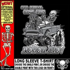 Sunbeam Tiger Hot Rod Muscle Car Gasser Drag Race Cartoony Skeleton T-shirt OM17