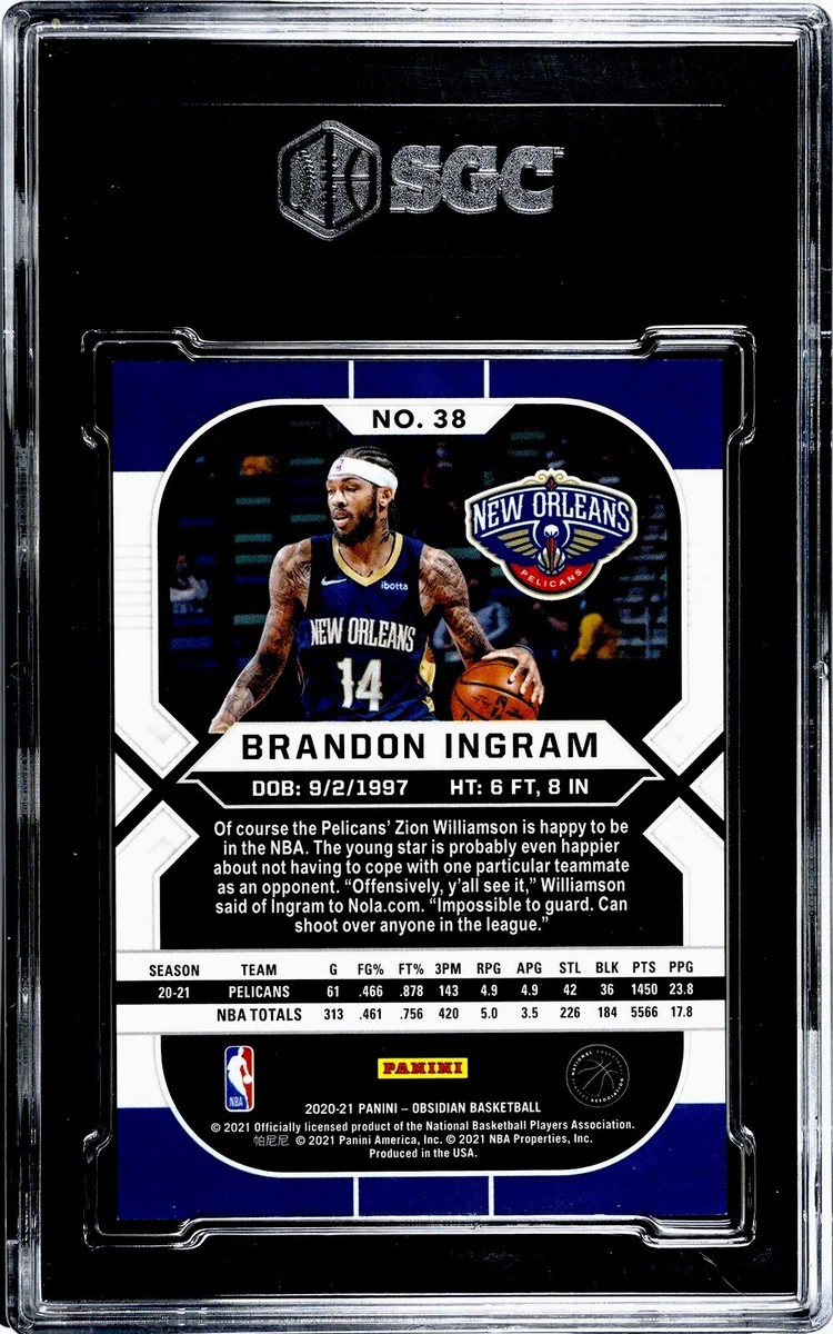 2020-21 Panini Obsidian - Brandon Ingram #38 Electric Etch Asian