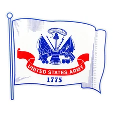 U.S. Army Waving Flag Bumper Sticker Military Vinyl Soldier Decal 5"