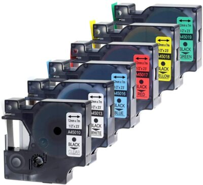 Dymo D1 Label Tape 45013 45016 45017 45018 for Dymo Label maker 160 280 9/12mm