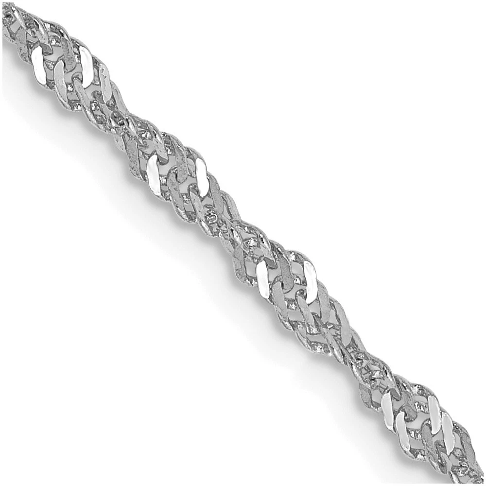 18 white gold chain on sale with lobster clasp