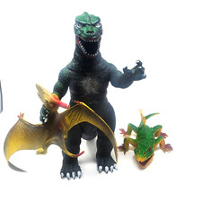 Vintage 1985 GODZILLA KING OF THE MONSTERS 13" IMPERIAL TOY TOHO CO LTD  Extras