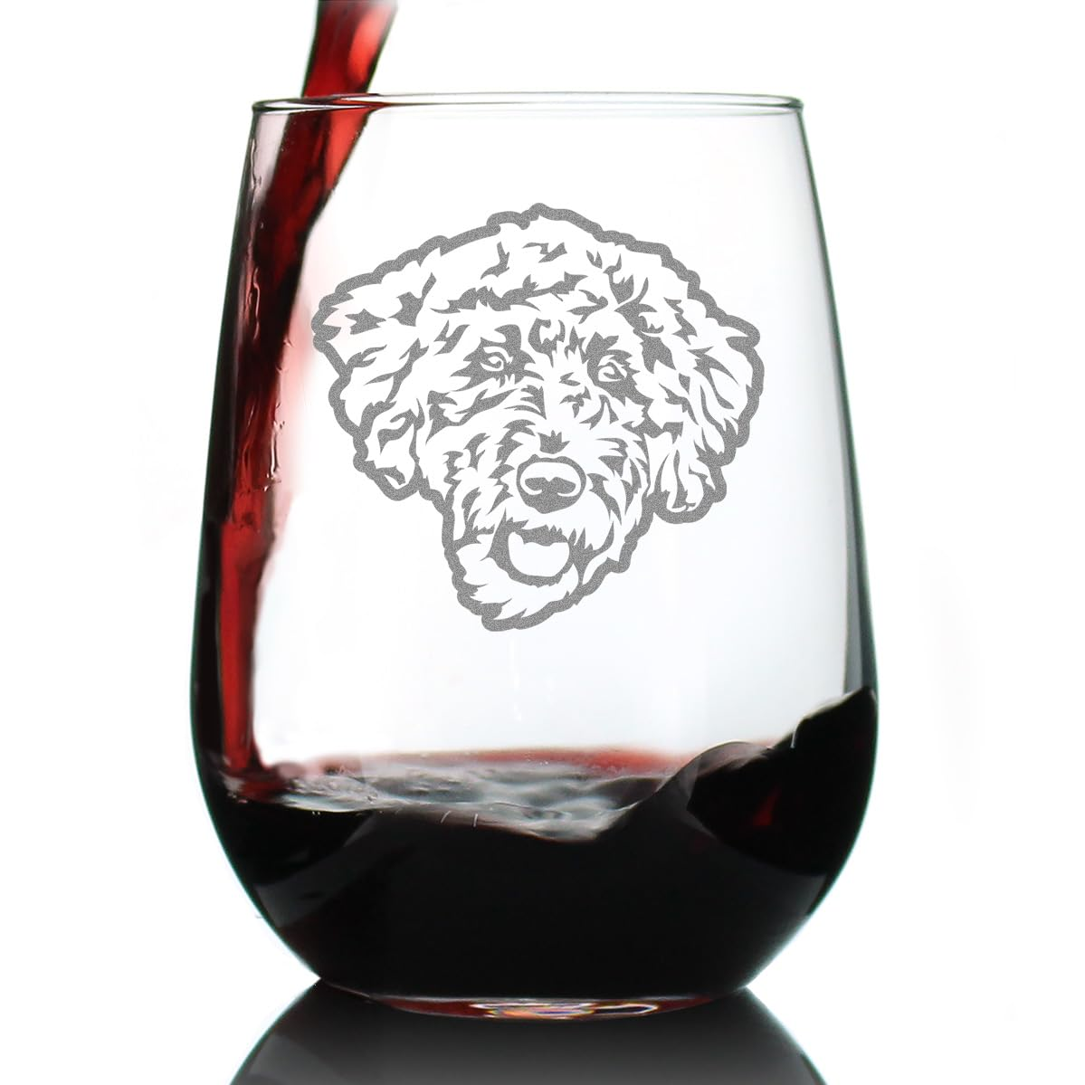 Labradoodle Stemless Wine Glass for Dog Lovers - Perfect Gift for Women & Men
