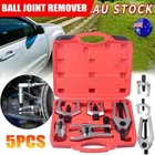 5pcs Front End Service Tool Kit Ball Joint Tie Rod Set Pitman Arm Puller Remover