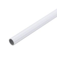 White PVC Rigid Pipe 10mm ID 12mm OD 12" High Impact, White