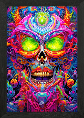 Psychedelic Entity Gerahmtes Wandbild Poster Leinwanddruck Bild
