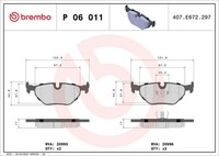 Brembo Bremsbelagsatz, Scheibenbremse P 06 011 FüR BMW Wiesmann
