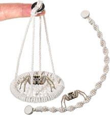 2 PCS Jumping Spider Hanging Rope Bridge Swings, Magnetic Mounting Jumping Spide