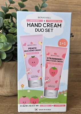 BONNYHILL Peach Milk & Strawberry Milk Hand Cream Duo Set, je 100ml