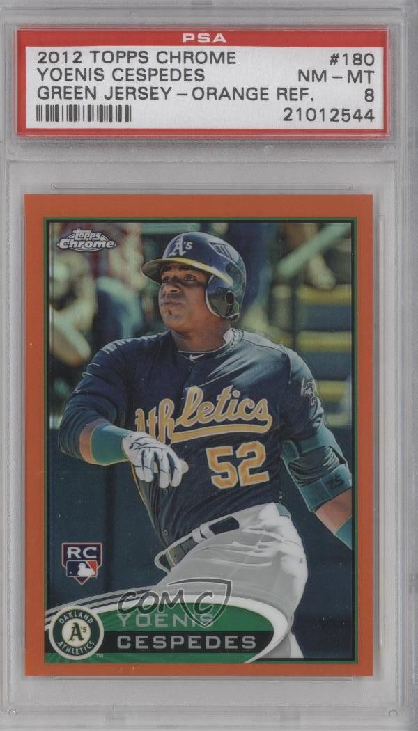 2012 Topps TOPPS CHROME ORANGE REFRACTOR #180 Yoenis Cespedes front