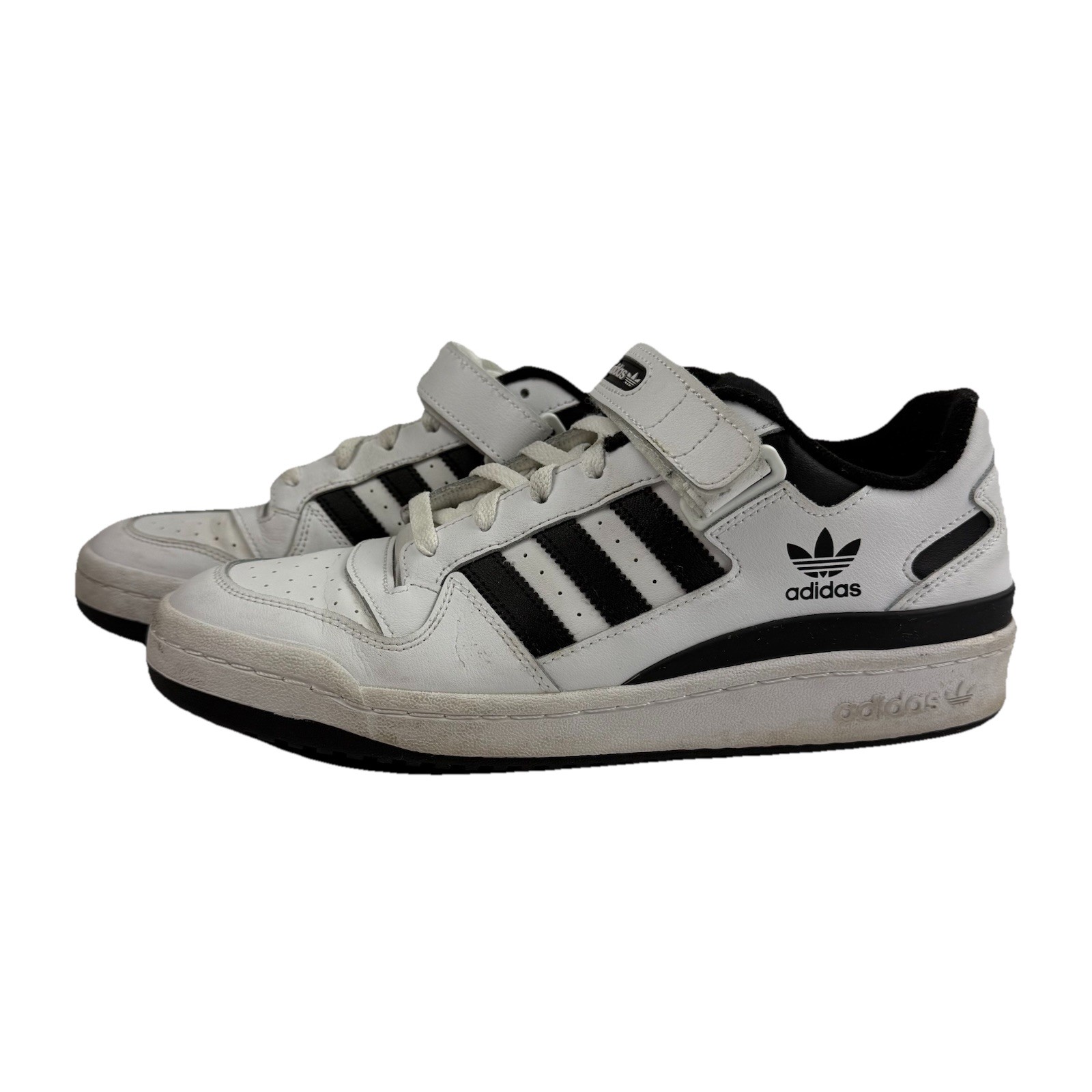 Adidas Forum Low Mens 10.5 Shoes Cloud White Black FY7757 Sneakers