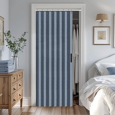 Vatge Accordian Style Door Curtains for Bedroom, 39W x 78L Pack of 1 , Blue