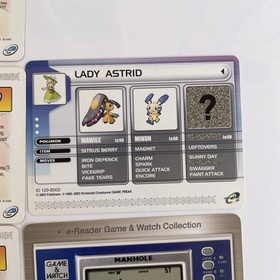 Nintendo e-Reader - Game and Watch Card Donkey Kong Jr Pokemon Manhole 2002 Lot