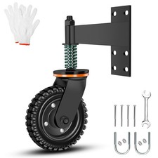 8" Heavy Duty Swivel Gate Wheel 600lb Spring Loaded Caster Metal Fence