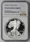 1995-P American Silver Eagle $1 Proof PF 69 Ultra Cameo NGC
