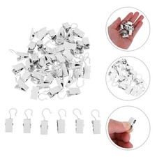 50 Pcs Shower Curtain Clips Metal Hooks for Hanging Curtains Bedroom