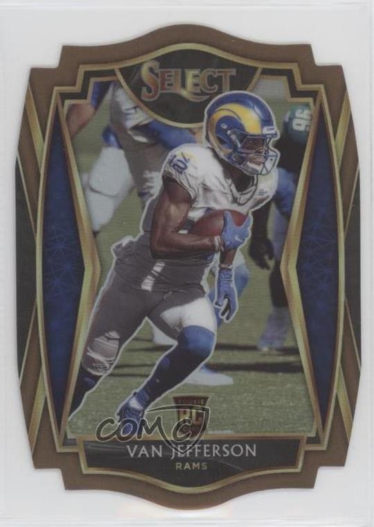 2020 Panini Select Premier Level Copper Prizm Die-Cut 111/355 Van Jefferson 8d4
