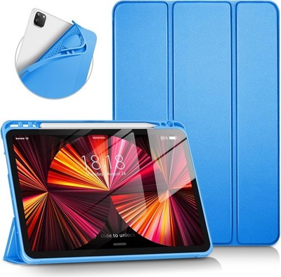 Case for iPad Pro 11 inch, Soft Smart Cover with Pencil Holder, Auto Sleep/Wake