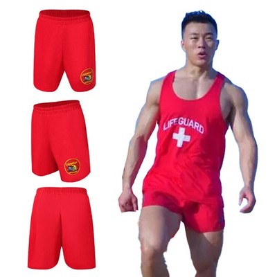 Baywatch C.J. Parker Red Shorts Pants Lifeguard Red Sports Beach Half Pant Mens