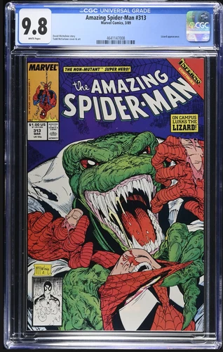 AMAZING SPIDER-MAN #313 - cgc 9.8 - WHITE PAGES - Marvel/1989