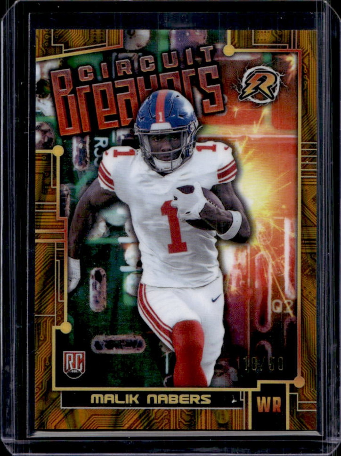 2024 Topps Resurgence Malik Nabers Circuit Breakers RC Gold Power Surge #10/50