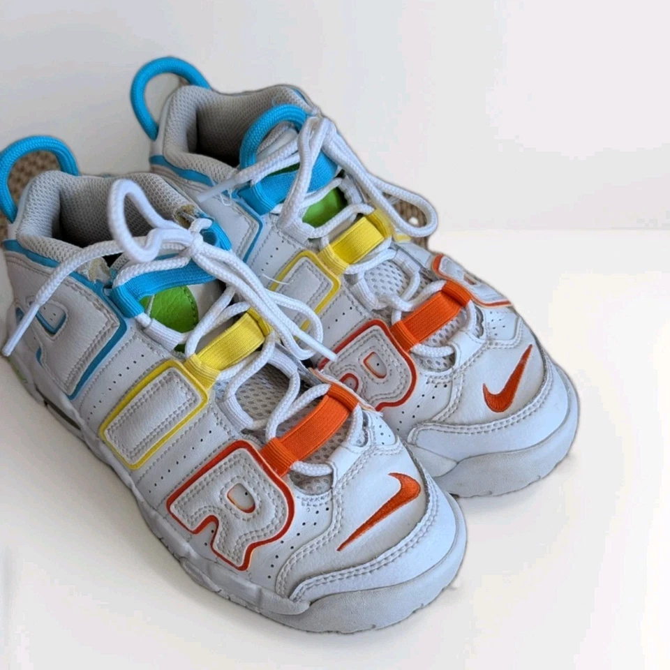 Nike Air More Uptempo de segunda mano cuero blanco multicolor FJ4624-100-Niños talla 2 años Foto 2 de 4