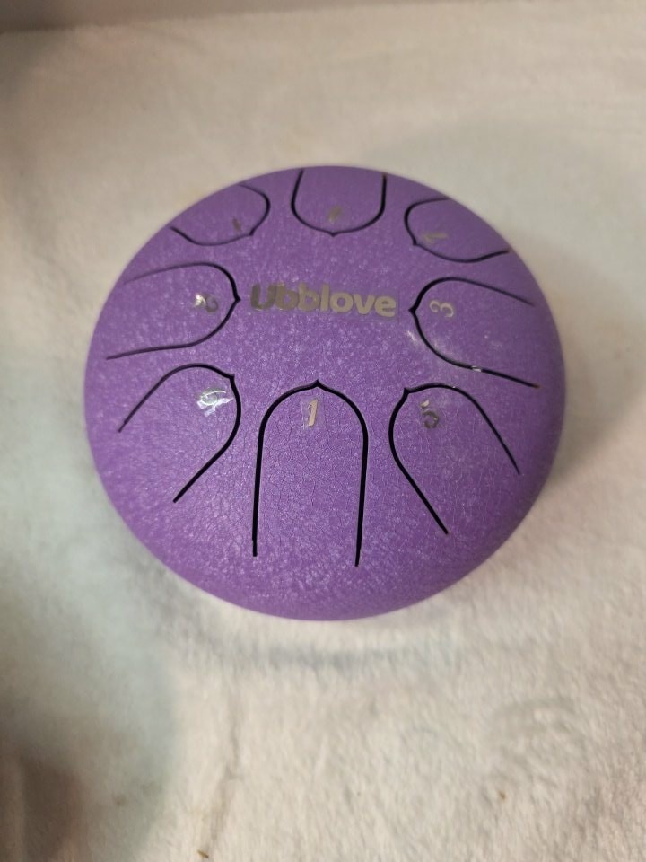 Ubblove Purple Steel Tongue Drum, 6inch With Case