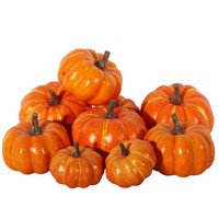 KüNstlich KüRbisse MittelstüCk Halloween Herbst Deko Verschiedene GrößEn 9Pcs