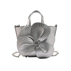 Women Floral Bucket Bag PU Leather Crossbody Chain Purse Small Shoulder Handbag