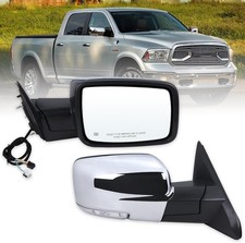 Right Passenger Side Door Mirror 2013-2018 Ram 1500-3500 Power Heated Chrome