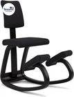 Variable plus Ergonomic Kneeling Chair with Backrest Black/Black| Active Sitting