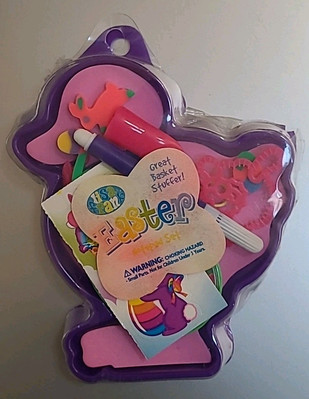 Vintage Sealed Lisa Frank Chick Duck Easter Stationery Set Stickers Erasers Pink