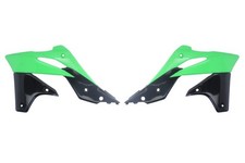 Capuchons de radiateur, couleur noire - verte assortie pour KAWASAKI KX 250