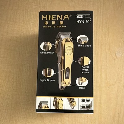 HIENA HYN-202 Cordless USB Rechargeable Hair Clipper w/ Digital Display