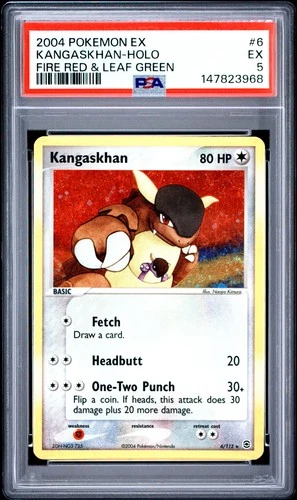 2004 POKEMON EX FIRE RED & LEAF GREEN #6 KANGASKHAN-HOLO PSA 5