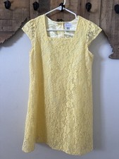 Children  s Place Girl  s Size 16 XXL Yellow Lace Dress