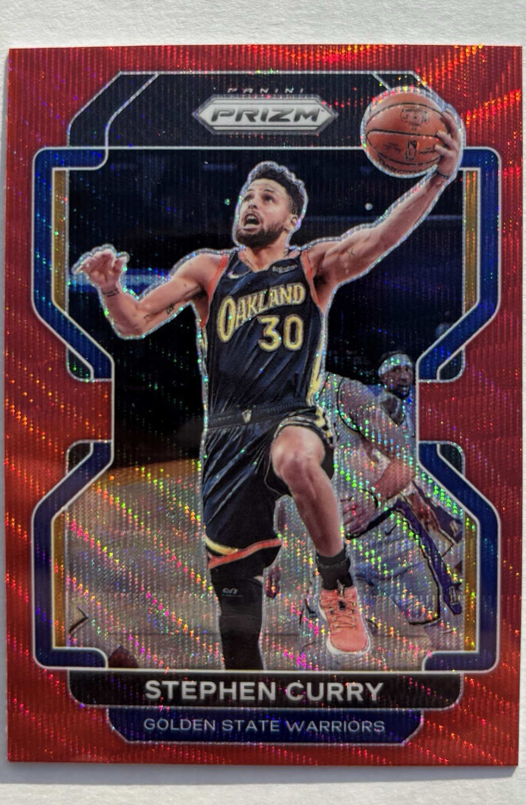 Stephen Curry 2021 Panini Prizm Ruby Wave #154