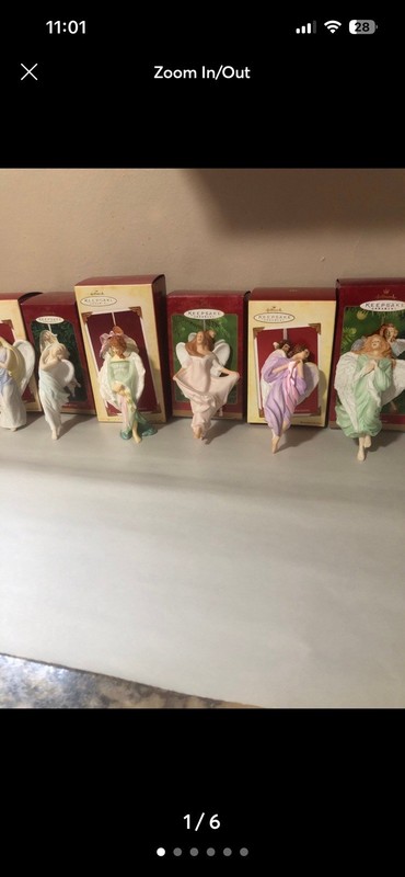 Hallmark porcelain Angel Ornaments Lot Of 7