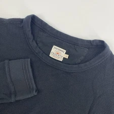 Faherty Shirt Mens Large Blue Thermal Waffle Knit Pima Minimalist Surfer Coastal