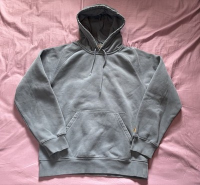 Carhartt Work In Progress Hoodie Mens Medium Blue WIP Workwear Sweatshirt