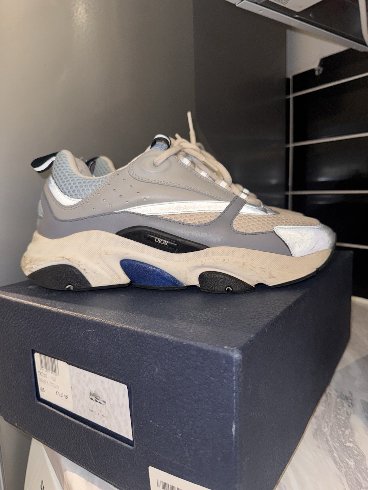 Dior B22 Baby Blue Trainers Size UK 7.5 image 3