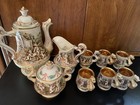 R. Capodimonte Demitasse  Espresso Set Antique Italy Cherub