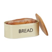 2 X Brotkasten Retro, Xl BrotbehäLter, Brotbox Brotkiste, Brotaufbewahrung Beige