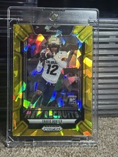 Panini 2025 Prizm Draft Picks Travis Hunter New Recruits Gold Cracked Ice RC #5