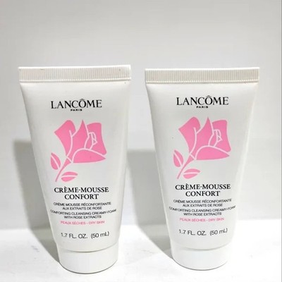 2 X Lancome Creme-Mousse Confort With Rose Extract For Dry Skin 1.7 oz  each NEW