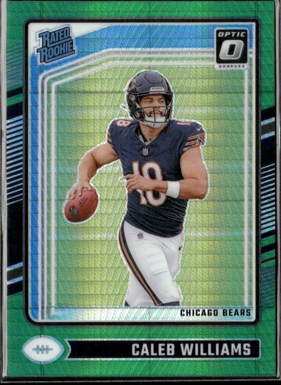 2024 Panini Donruss Optic - Rated Rookie Caleb Williams #201 Green Hyper Prizm