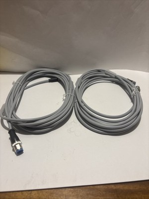 Lot Of 2 SICK 2096609 YF8U14-050VA3M2A14 M8 Female to M12 Male Cable 5m NOS