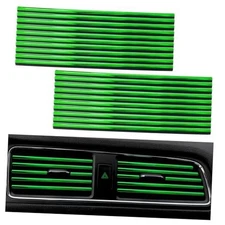 20 PCS Car Air Conditioner Decoration Strip, Waterproof Car Vent Shiny Green
