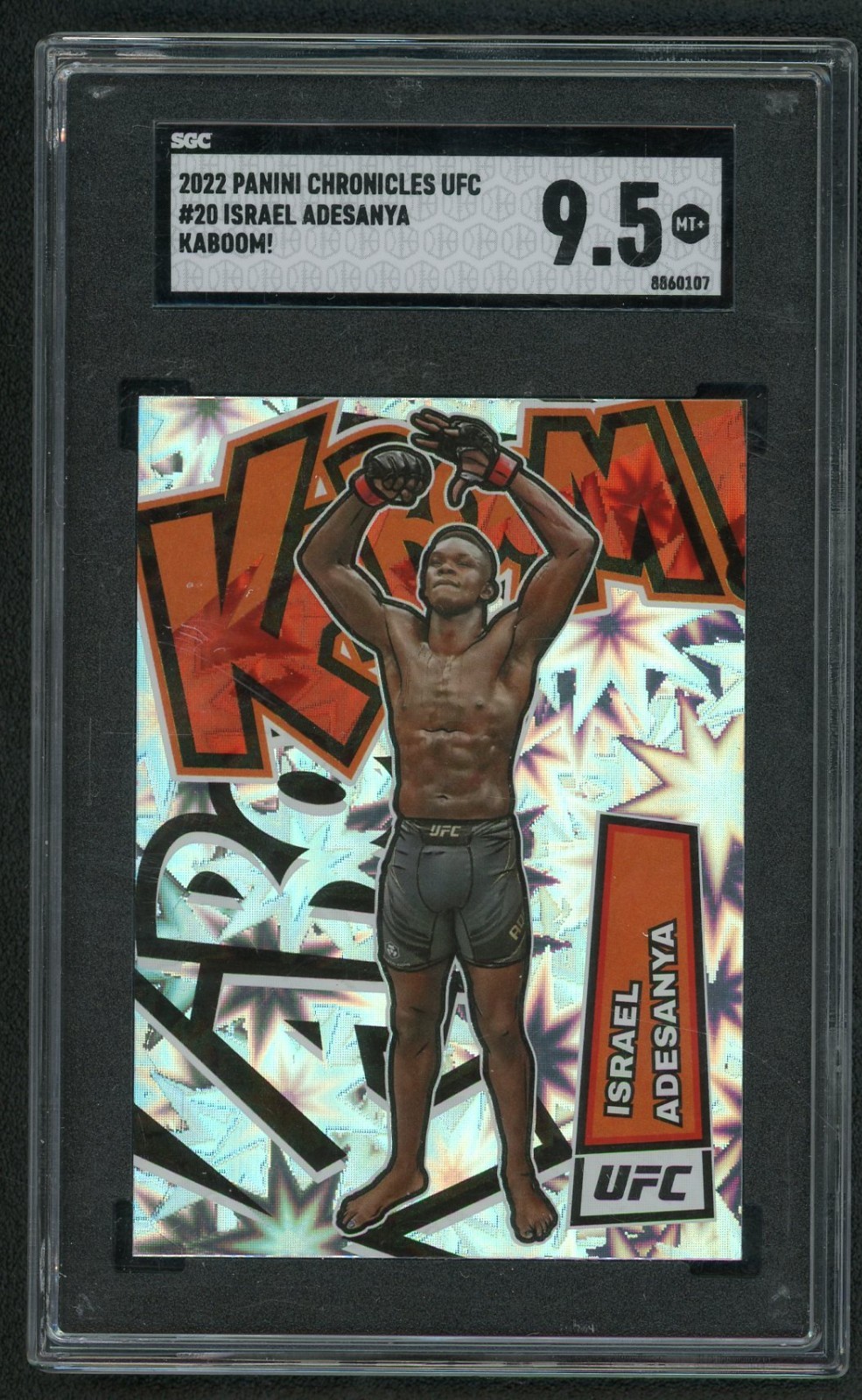 2022 Chronicles UFC Israel Adesanya Kaboom! #20 CASE HIT SSP SGC 9.5 MINT PLUS